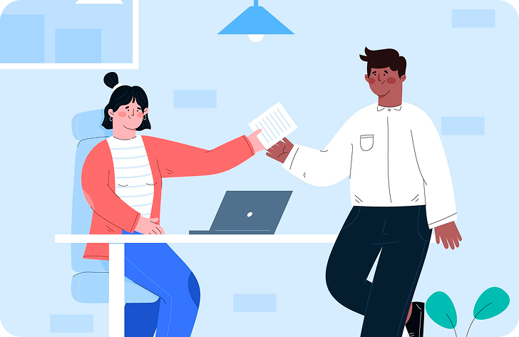 Usability test illustration